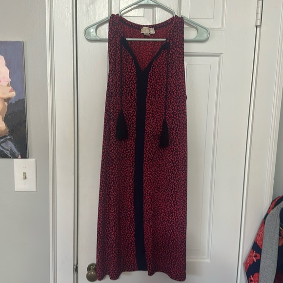 Michael Michael Kors Womens Dress Casual Stretch Tassels Pink Navy large - Picture 1 of 4